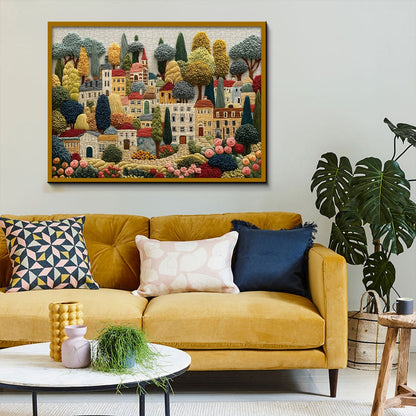 Embroidery Village Wooden Jigsaw Puzzle 1000 Pieces