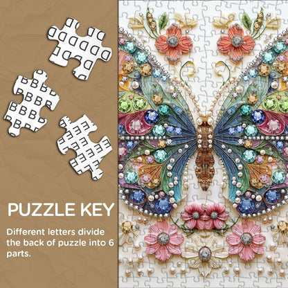 Jewels of the Fluttering Wings Wooden Jigsaw Puzzle 1000 Pieces
