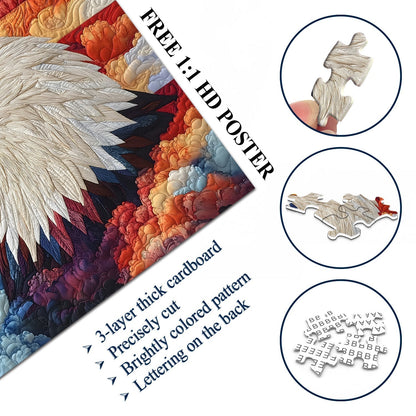 The Quilted Eagle Wooden Jigsaw Puzzle 1000 Pieces