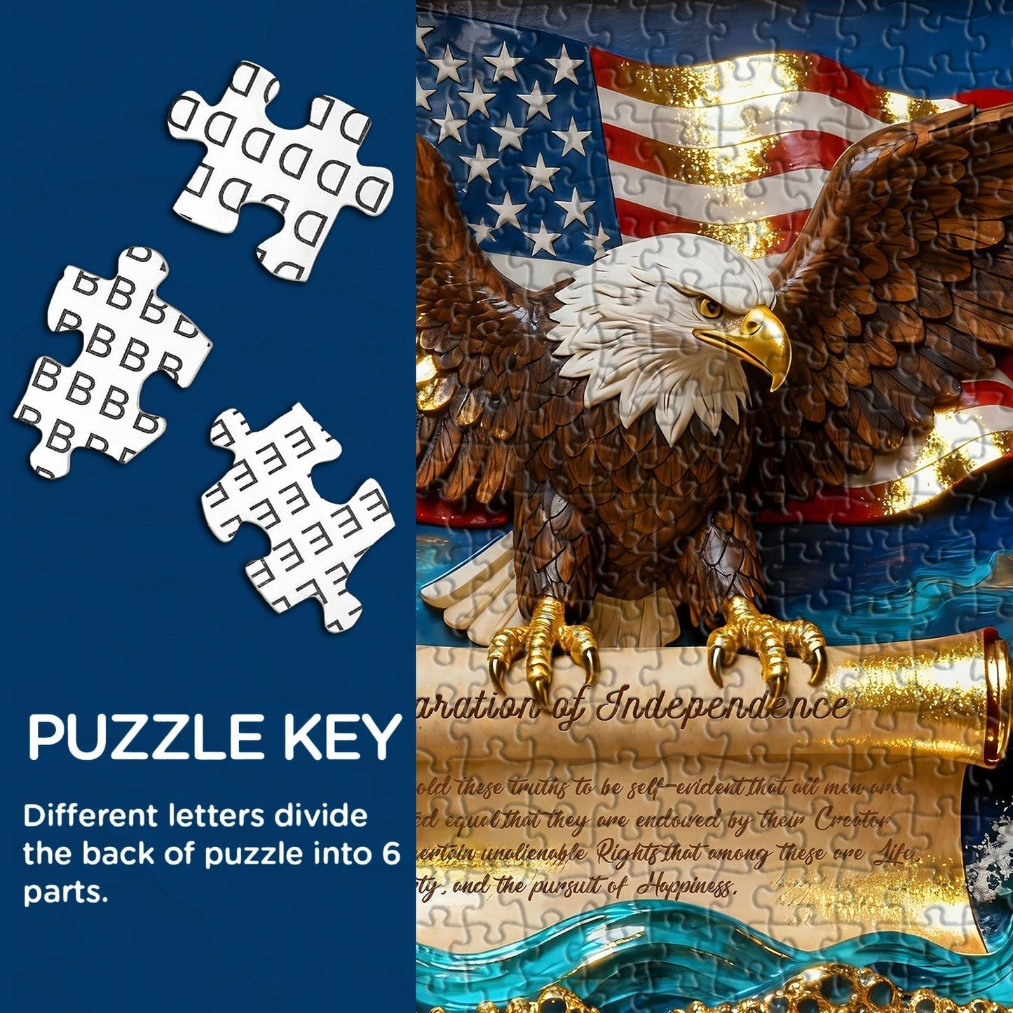 Eagle of Liberty Wooden Jigsaw Puzzle 1000 Pieces