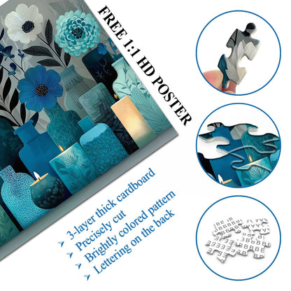 Indigo Whisper Wooden Jigsaw Puzzle 1000 Pieces