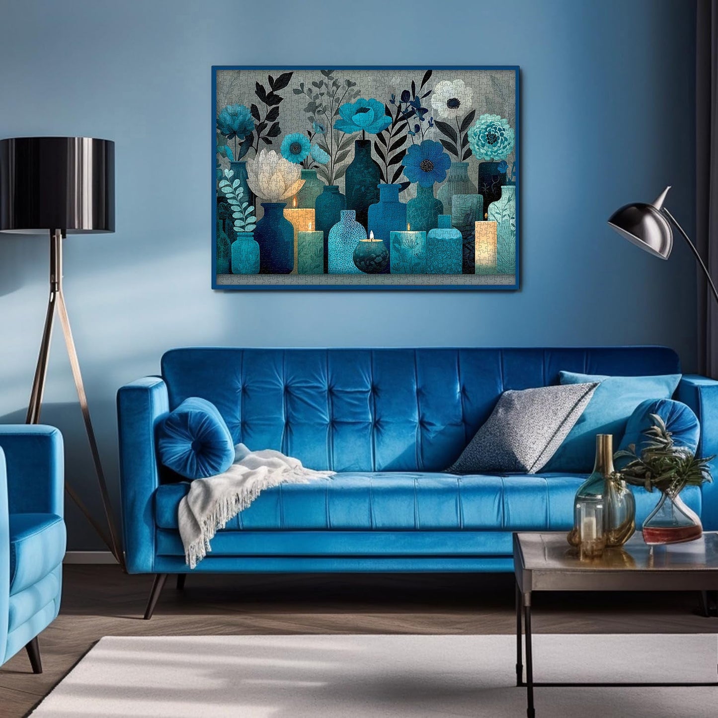 Indigo Whisper Wooden Jigsaw Puzzle 1000 Pieces