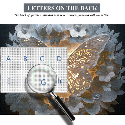 Butterfly Among Flowers Wooden Jigsaw Puzzle 1000 Pieces