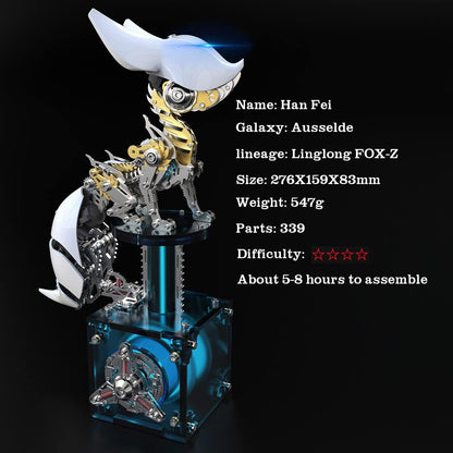 3D Steel Adjustable Mechanical Fox Metal Puzzle Model Kit