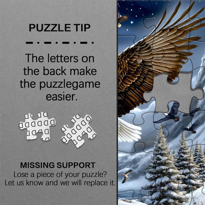 Wings of Freedom Eagle Wooden Jigsaw Puzzle 1000 Piece