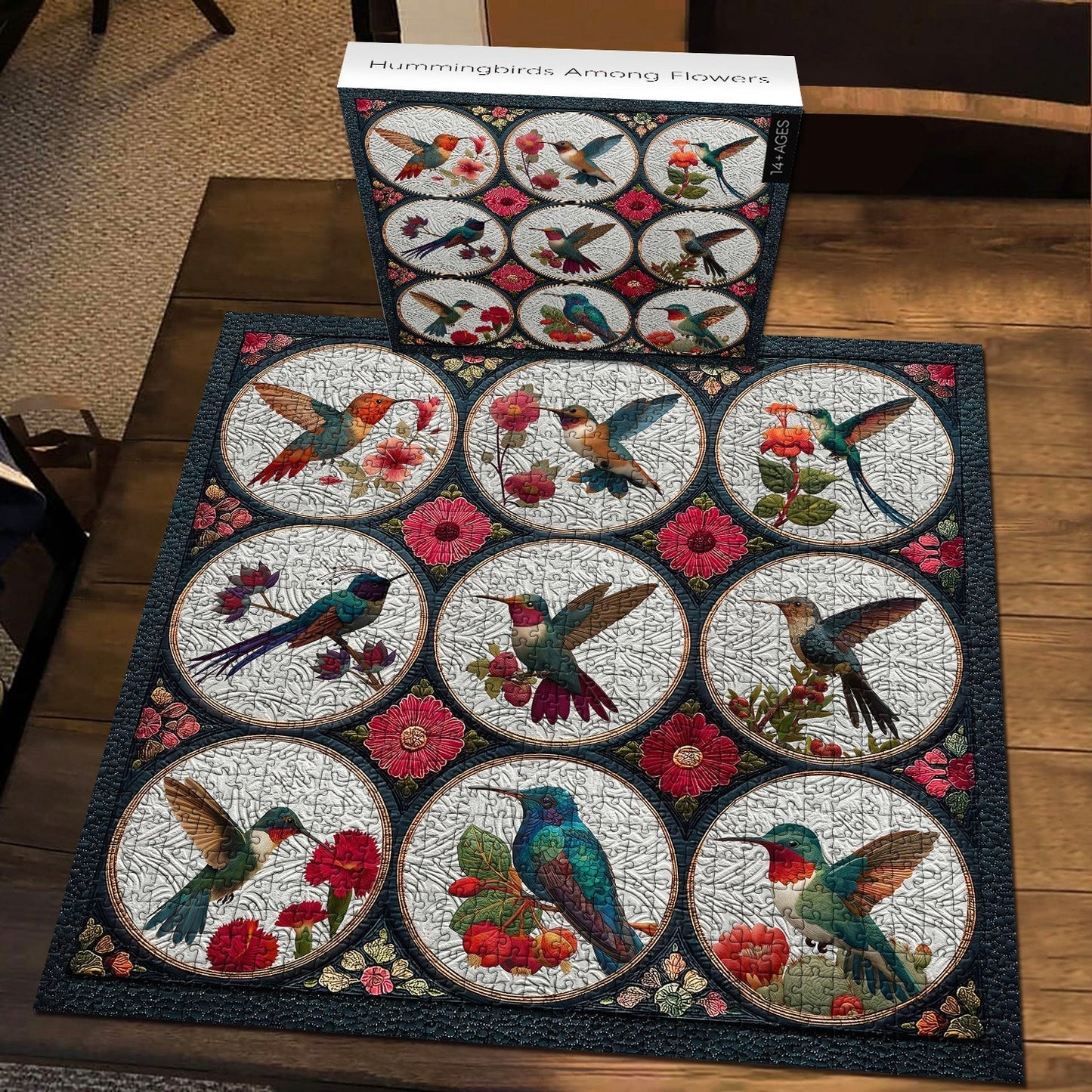 Hummingbirds Among Flowers Wooden Jigsaw Puzzles 1000 Pieces