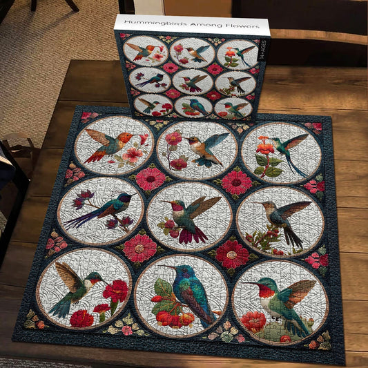 Hummingbirds Among Flowers Wooden Jigsaw Puzzles 1000 Pieces