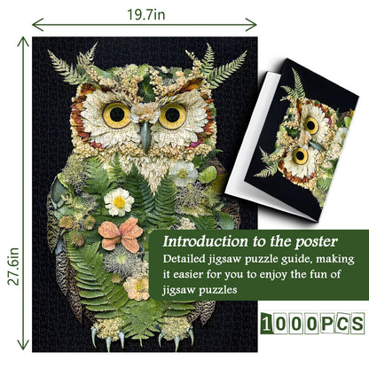 🦉The Foliage Owl Wooden Jigsaw Puzzle 1000 Pieces
