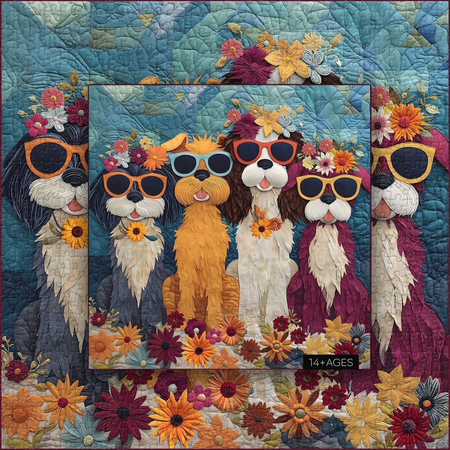 Happy Dogs Wooden Jigsaw Puzzle 1000 Pieces