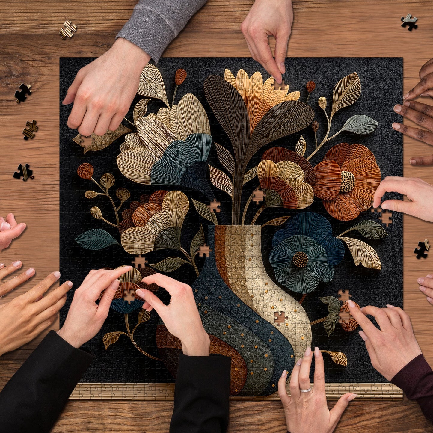 Paper Vase Wooden Jigsaw Puzzle 1000 Pieces