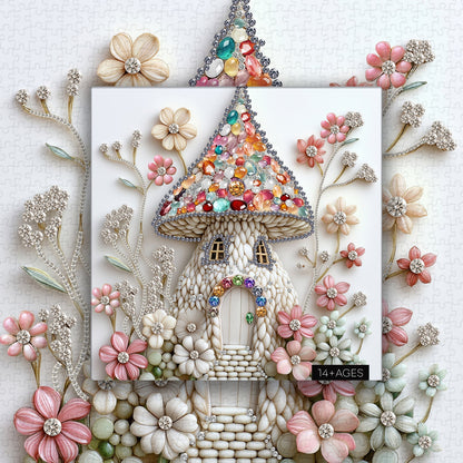 Mushroom House Wooden Jigsaw Puzzle 1000 Pieces