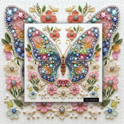 Jewels of the Fluttering Wings Wooden Jigsaw Puzzle 1000 Pieces
