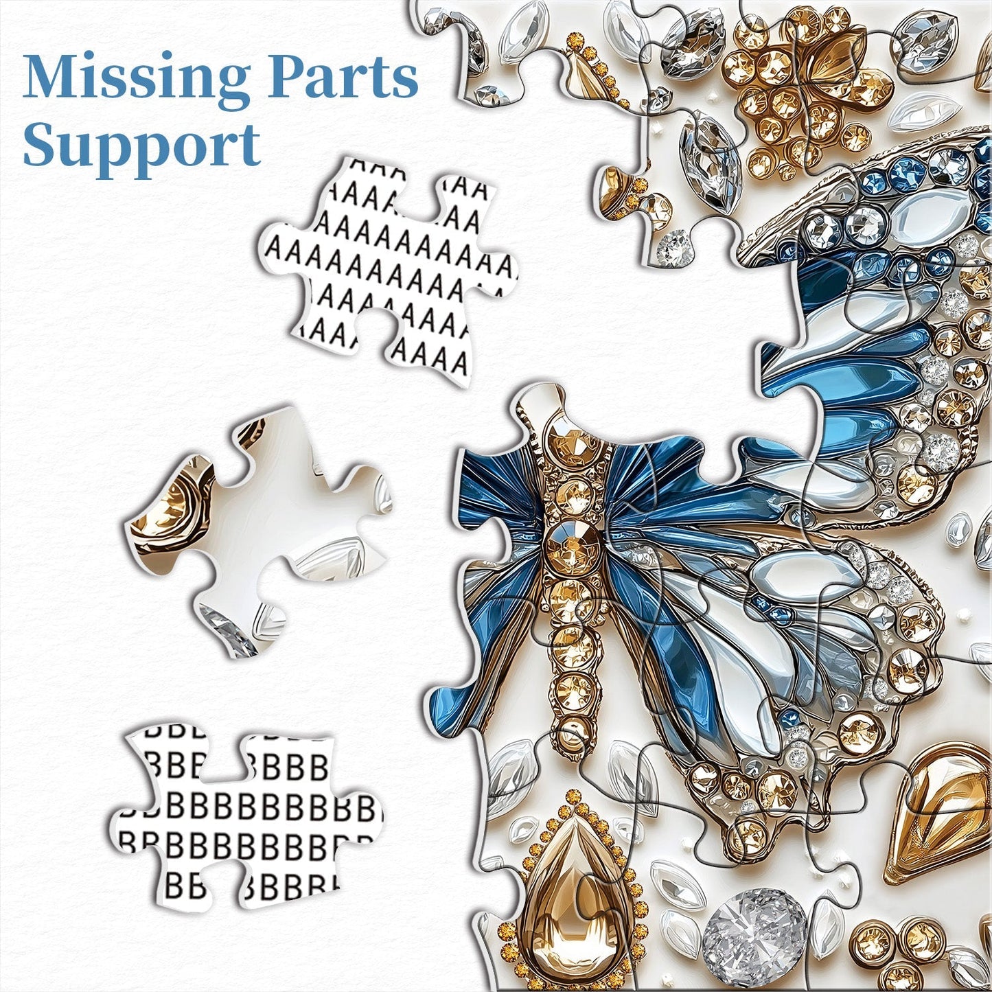 Butterfly's Crystal Symphony Wooden Jigsaw Puzzle 1000 Pieces