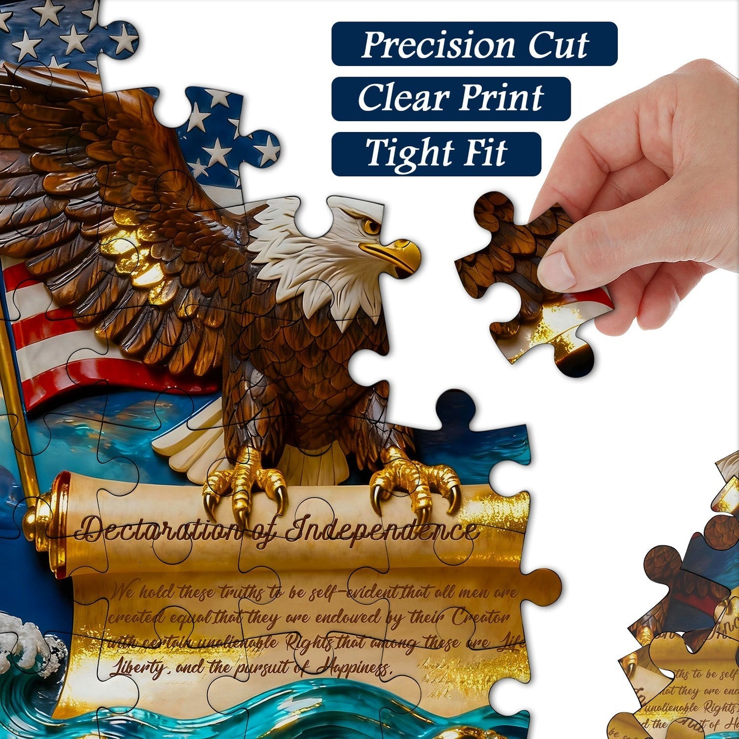 Eagle of Liberty Wooden Jigsaw Puzzle 1000 Pieces