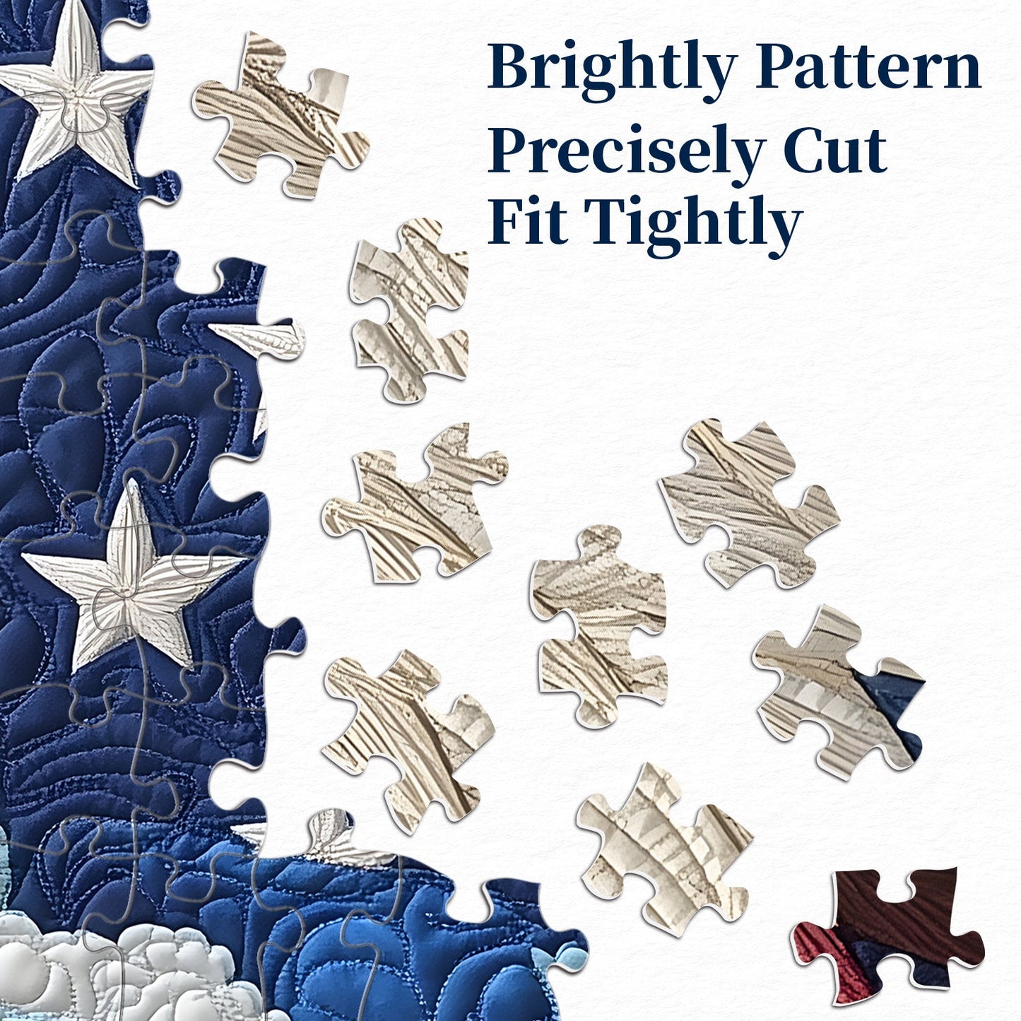 The Quilted Eagle Wooden Jigsaw Puzzle 1000 Pieces