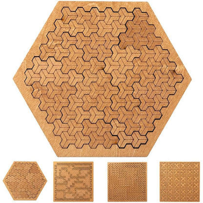 🧩Hilbert Curve Wooden Fractal Tray Puzzle