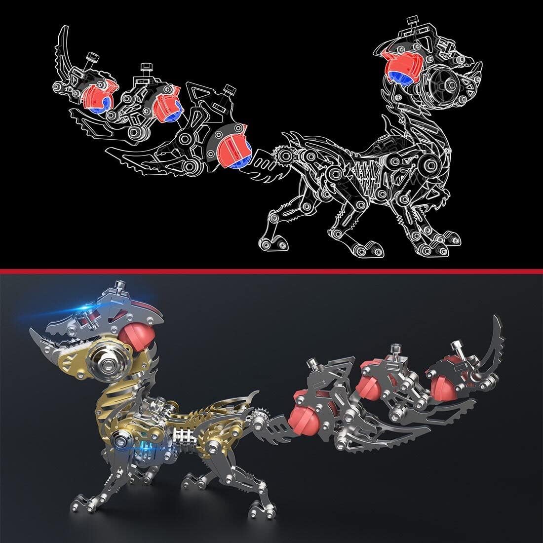 3D Steel Adjustable Mechanical Fox Metal Puzzle Model Kit