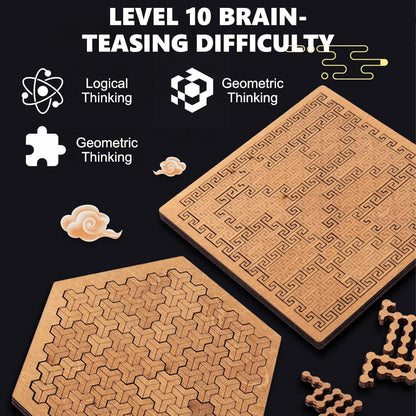 🧩Hilbert Curve Wooden Fractal Tray Puzzle