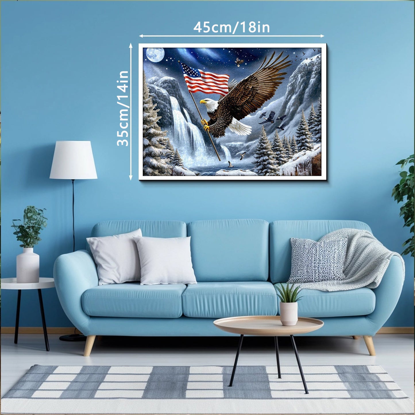 Wings of Freedom Eagle Wooden Jigsaw Puzzle 1000 Piece