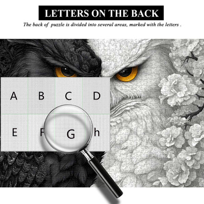 Black and White Owl Wooden Jigsaw Puzzle 1000 Pieces