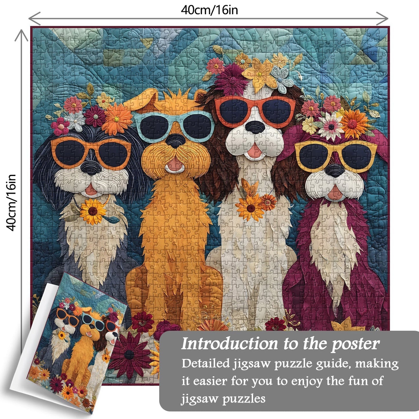 Happy Dogs Wooden Jigsaw Puzzle 1000 Pieces
