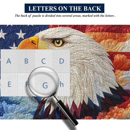 The Quilted Eagle Wooden Jigsaw Puzzle 1000 Pieces