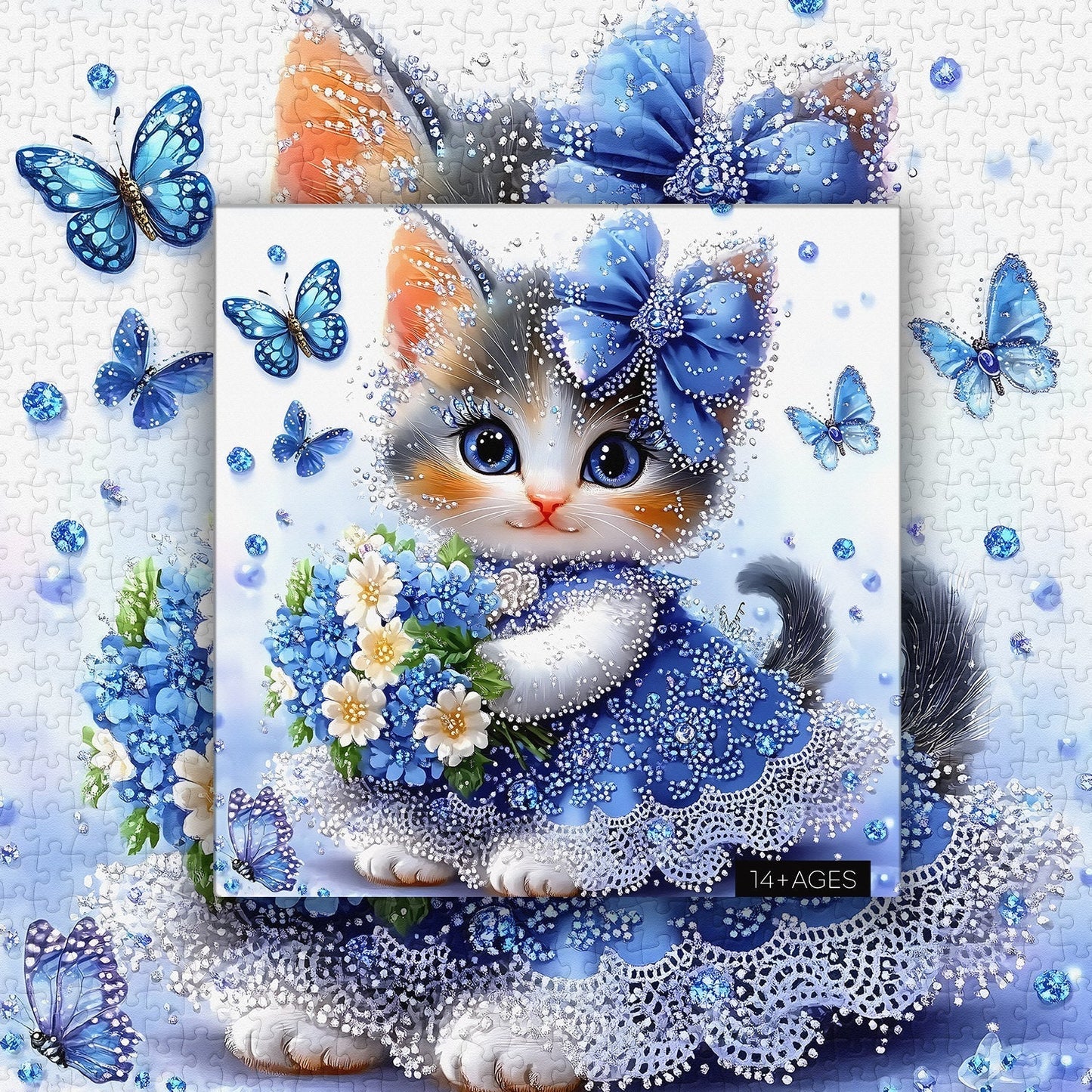 The Sapphire Kitten Wooden Jigsaw Puzzle 1000 Pieces