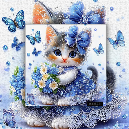 The Sapphire Kitten Wooden Jigsaw Puzzle 1000 Pieces