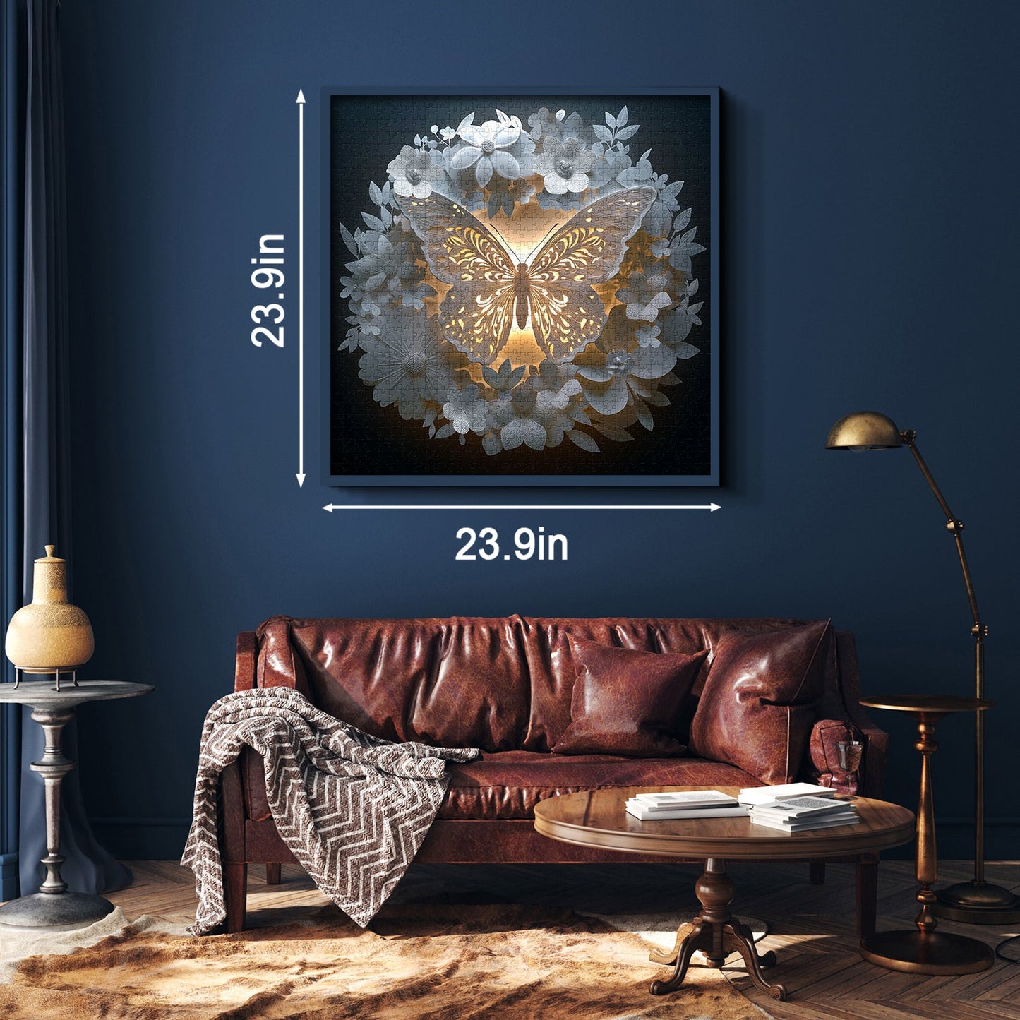 Butterfly Among Flowers Wooden Jigsaw Puzzle 1000 Pieces