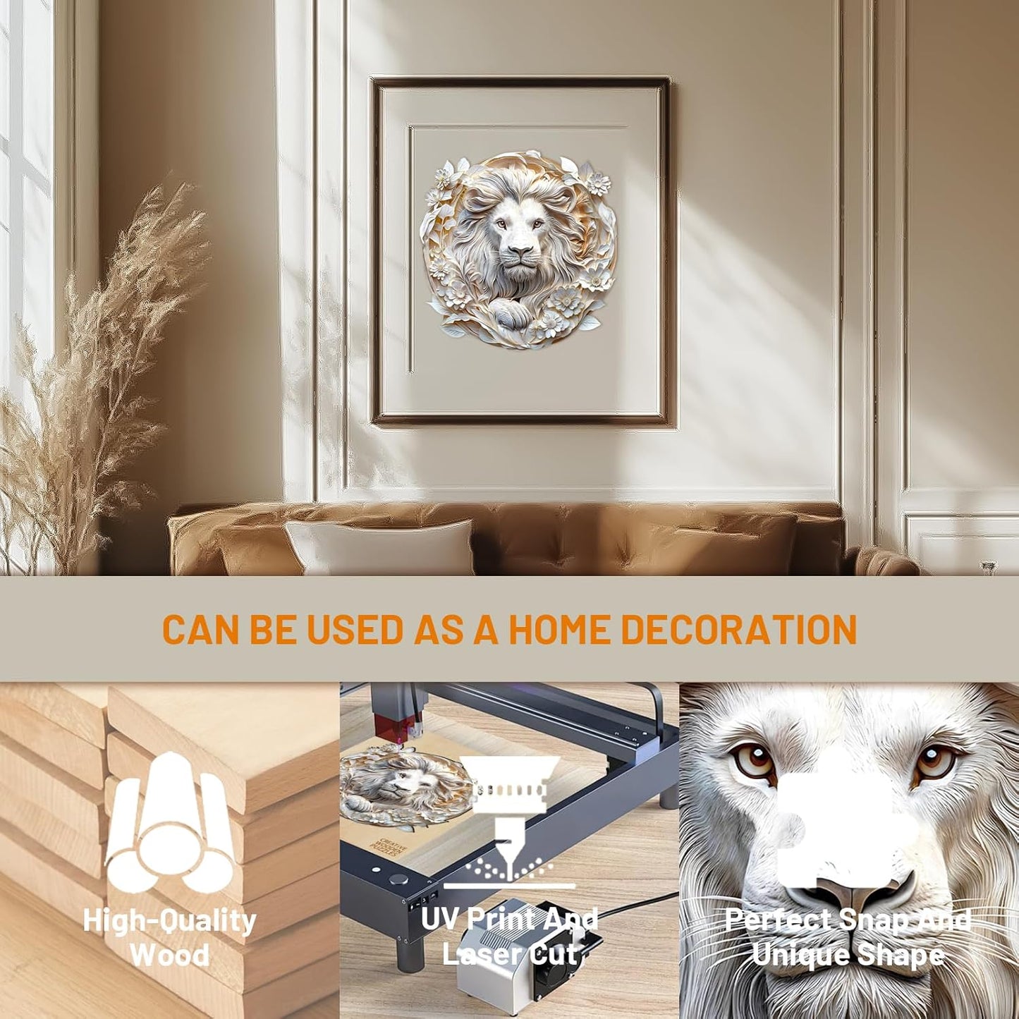 🦁3D Lion Wooden Jigsaw Puzzle