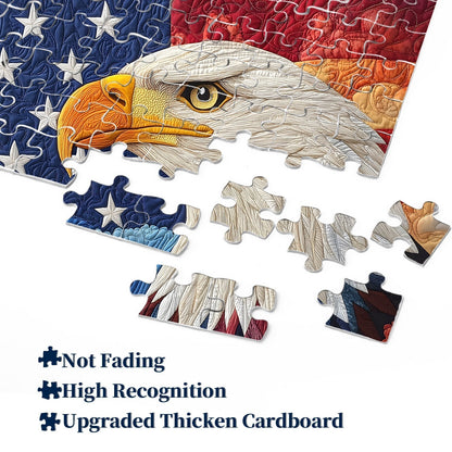 The Quilted Eagle Wooden Jigsaw Puzzle 1000 Pieces