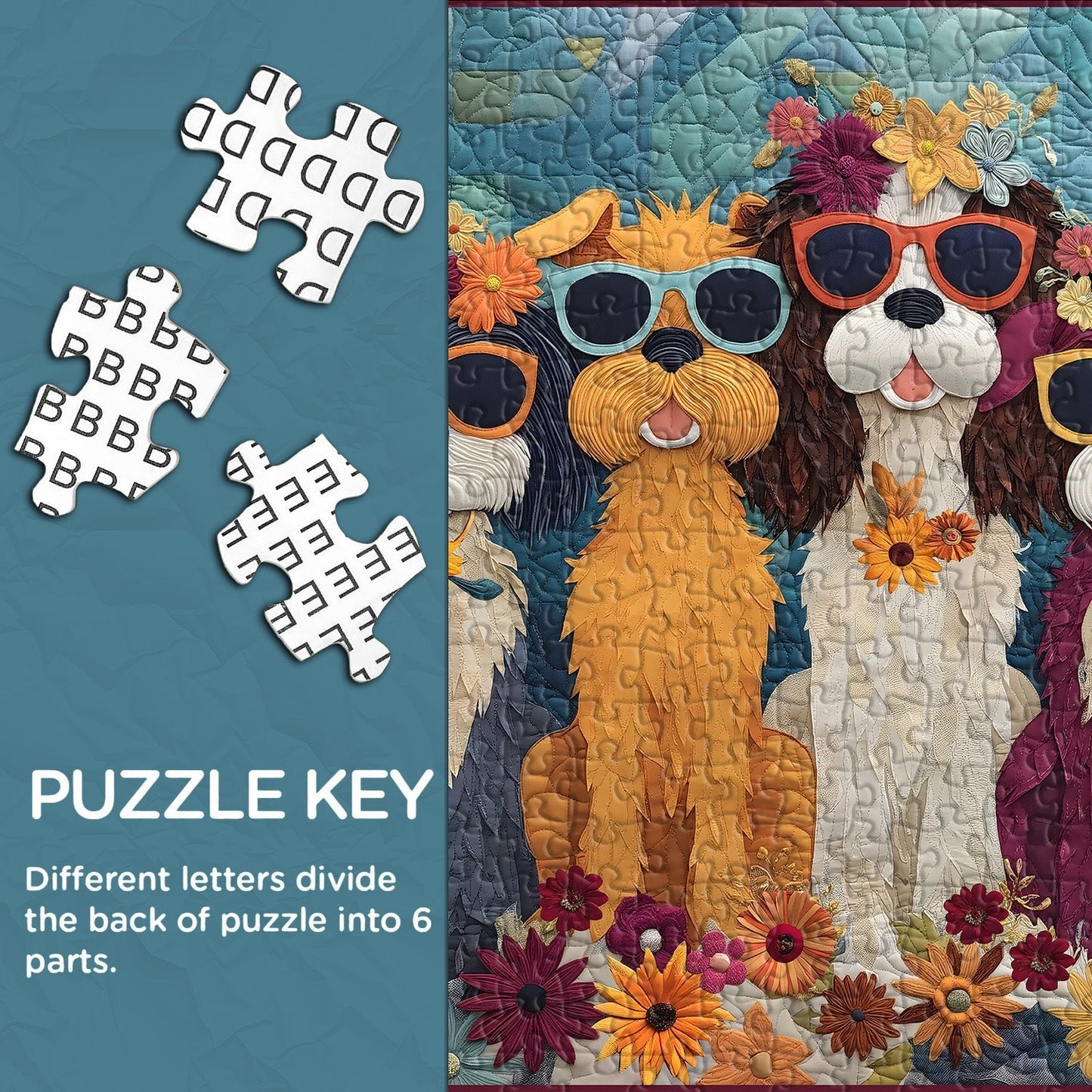 Happy Dogs Wooden Jigsaw Puzzle 1000 Pieces