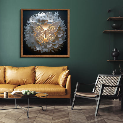 Butterfly Among Flowers Wooden Jigsaw Puzzle 1000 Pieces