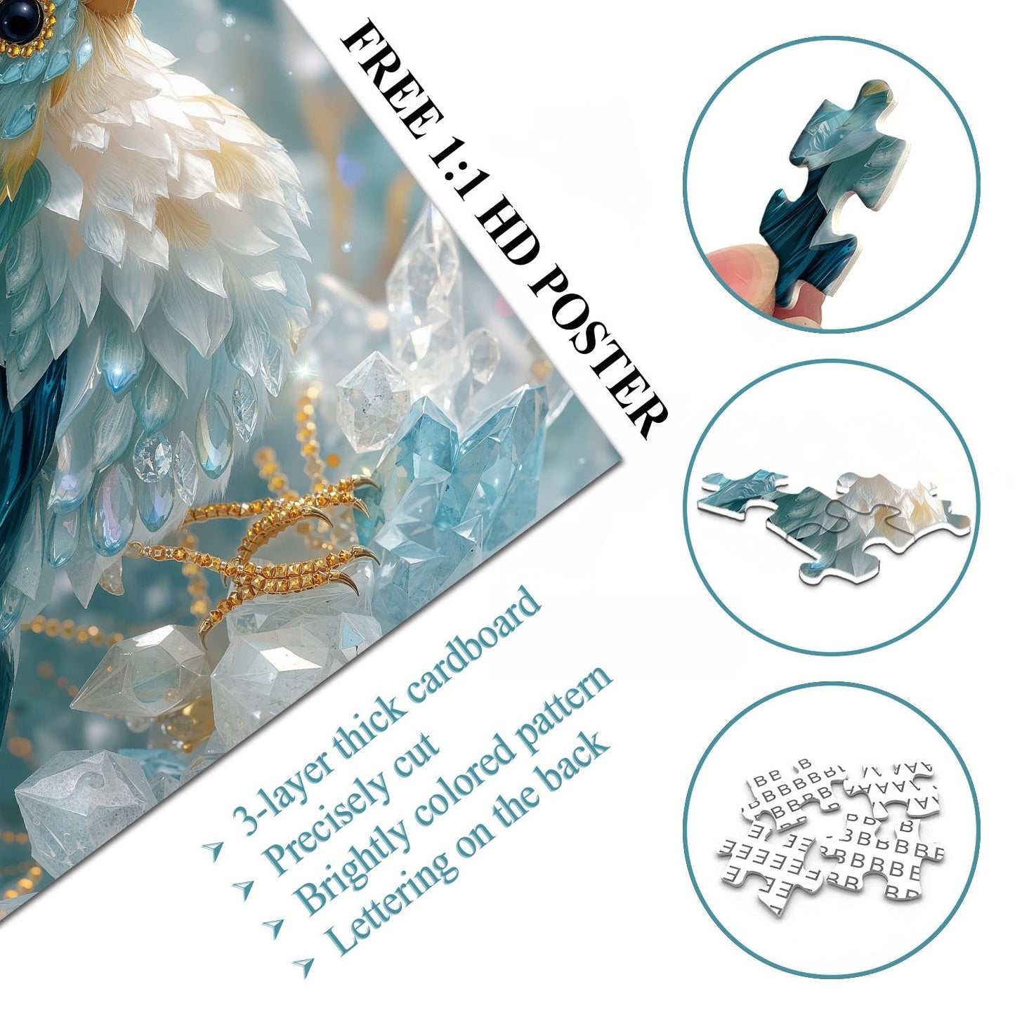 Crystal Bird Wooden Jigsaw Puzzle 1000 Pieces