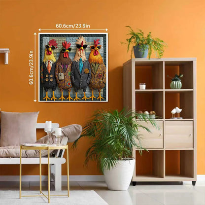 puzzloom™ Runway Roosters Wooden Jigsaw Puzzle 1000 Pieces