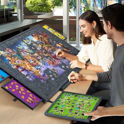 Tilting Puzzle Board with 2-in-1 Designed Stand & Cover