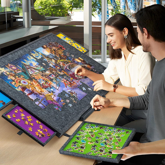 Tilting Puzzle Board with 2-in-1 Designed Stand & Cover