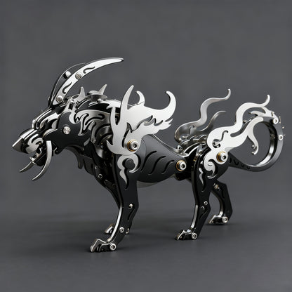 3D Steel Mechanical Wolf King Puzzles