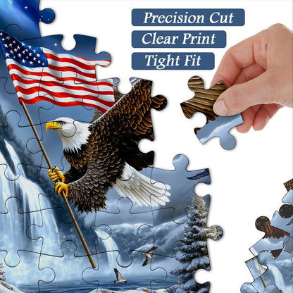 Wings of Freedom Eagle Wooden Jigsaw Puzzle 1000 Piece