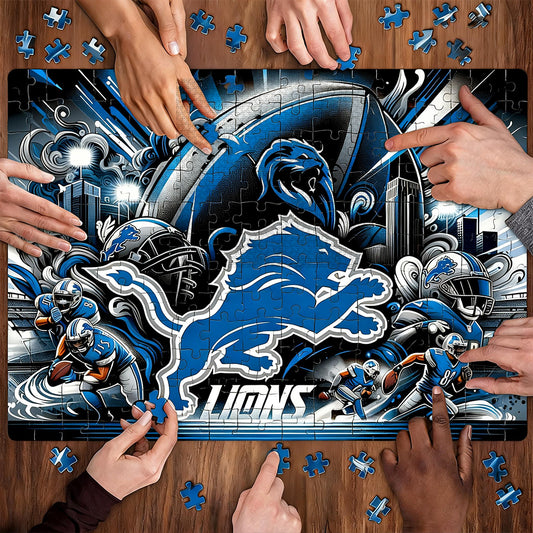 Detroit Lions NFL | 1000-Piece Wooden Jigsaw Puzzle