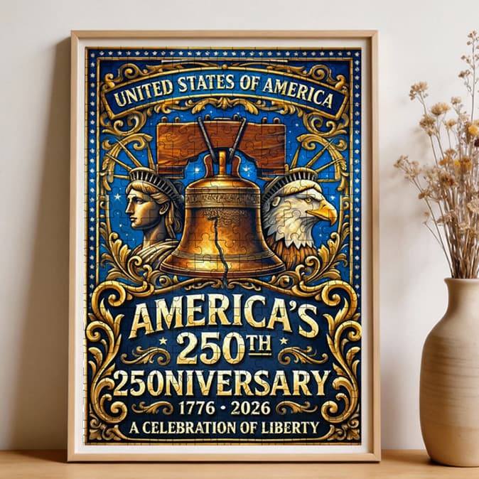 U.S. 250th Anniversary | 1000-Piece Wooden Jigsaw Puzzle