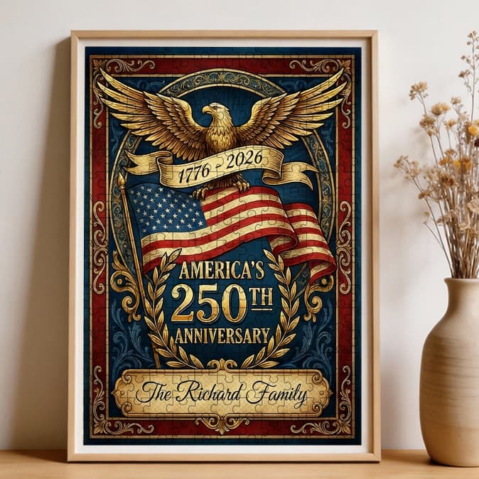 U.S. 250th Anniversary | 1000-Piece Wooden Jigsaw Puzzle