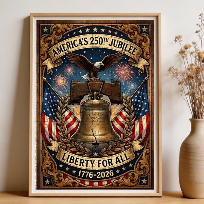 U.S. 250th Anniversary | 1000-Piece Wooden Jigsaw Puzzle