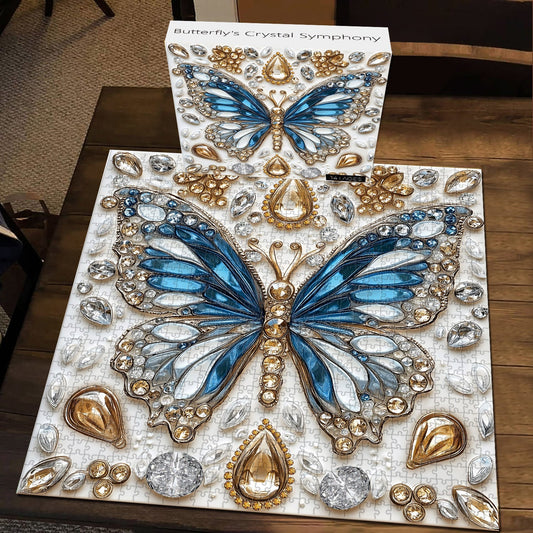Butterfly's Crystal Symphony Wooden Jigsaw Puzzle 1000 Pieces