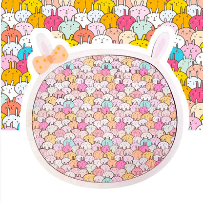 Wooden Colored Dog Bone Shaped Tray Jigsaw Puzzles