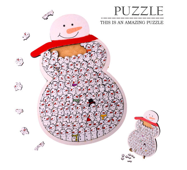 Wooden Colored Dog Bone Shaped Tray Jigsaw Puzzles