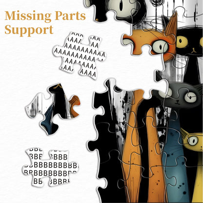 Whimsy Cats Wooden Jigsaw Puzzle 1000 Pieces