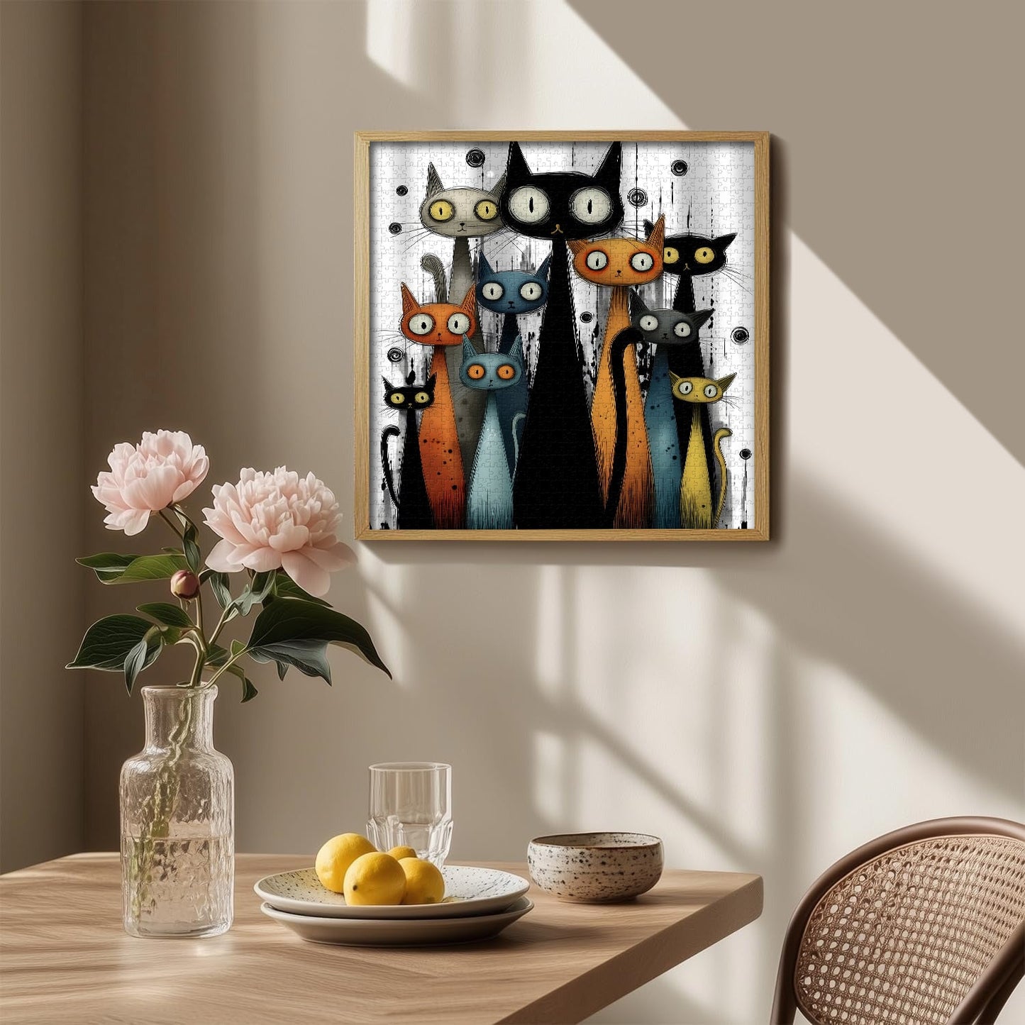 Whimsy Cats Wooden Jigsaw Puzzle 1000 Pieces