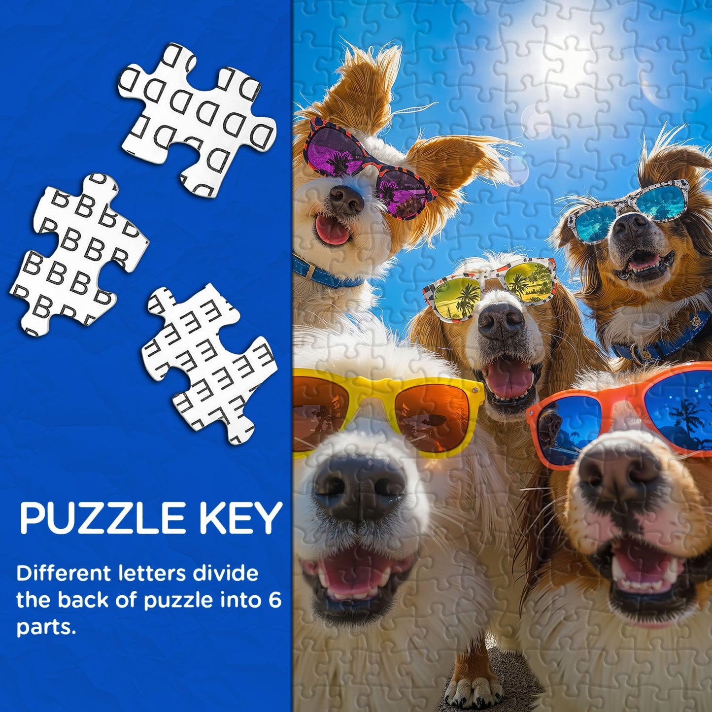 Sunglasses Dog Paradise Wooden Jigsaw Puzzle 1000 Pieces