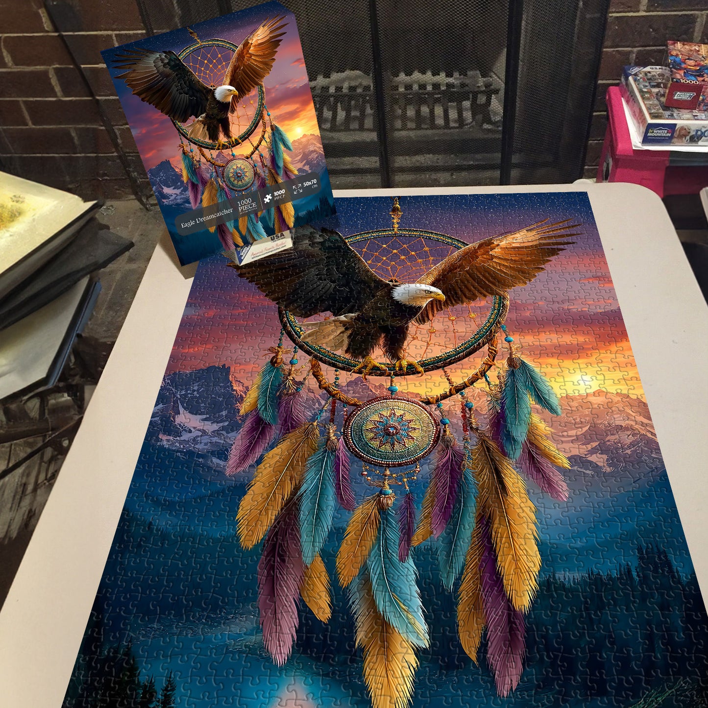 Eagle Dreamcatcher Wooden Jigsaw Puzzle 1000 Pieces